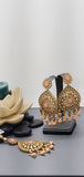 Very Classy Reverse Kundan Indian Bollywood Tikka Earrings Set