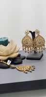 A Very Classy Latest Kundan Indian Bollywood Tikka Earrings Set