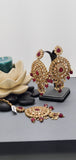 Incredible Latest collection Reverse Kundan Drop Indian Bollywood Tikka Earrings Set
