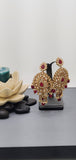 Incredible Latest collection Reverse Kundan Drop Indian Bollywood Tikka Earrings Set