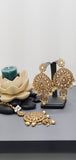 Extraordinary  Latest Reverse Kundan  Drop Indian wedding Tikka Earrings Set