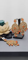Latest Astonishing Designer Collection Indian Reverse Kundan Drop Tikka Earrings Set