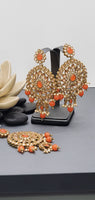 Latest Astonishing Designer Collection Indian Reverse Kundan Drop Tikka Earrings Set