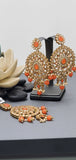 Latest Astonishing Designer Collection Indian Reverse Kundan Drop Tikka Earrings Set