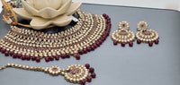 Latest Designer Indian Bollywood Bridal Choker Necklace Jewellery Set