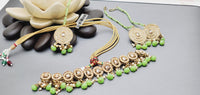 Fabulous Indian Boutique Style New Kundan Pearl Choker Necklace Set