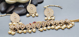 A Staggering Indian Kundan Pearl Boutique Style Choker Necklace Set