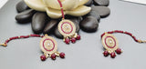 Beautiful Indian Boutique Style Ruby Kundan Pearl Choker Necklace Set