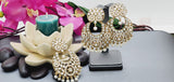 Beautiful Premium Quality  New Collection In Indian Polki Kundan Bollywood Tikka Earrings Set