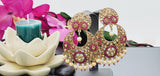 Absolutely Stunning High Quality  Best Collection In Indian Bollywood Polki Kundan Tikka Earrings Set