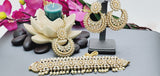 Dazzling Indian Bollywood Bridal Reverse Kundan Pearl Choker Necklace Set