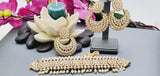 Dazzling Indian Bollywood Bridal Reverse Kundan Pearl Choker Necklace Set