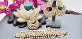 Dazzling Indian Bollywood Bridal Reverse Kundan Pearl Choker Necklace Set