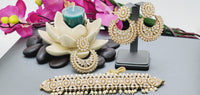 Dazzling Indian Bollywood Bridal Reverse Kundan Pearl Choker Necklace Set