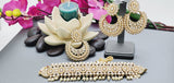 Dazzling Indian Bollywood Bridal Reverse Kundan Pearl Choker Necklace Set