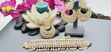 Dazzling Indian Bollywood Bridal Reverse Kundan Pearl Choker Necklace Set