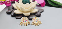 Gorgeous Designer Indian Bollywood Studded Drop Pearl Earrings Set