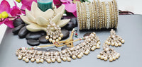 Designer High Quality Indian Bollywood Reverse Kundan Choker Necklace Set