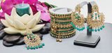 Latest High Quality Collection Indian Bollywood Kundan Tikka Earrings Set