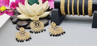 Extraordinary High Quality Indian Bollywood Kundan Polki Tikka Earrings Set