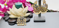 Dazzling High Quality Latest collection In Indian fashion Kundan Polki Tikka Earrings Set