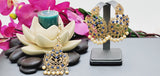 Dazzling High Quality Latest collection In Indian fashion Kundan Polki Tikka Earrings Set