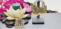 Dazzling High Quality Latest collection In Indian fashion Kundan Polki Tikka Earrings Set