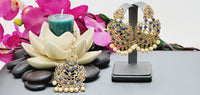 Dazzling High Quality Latest collection In Indian fashion Kundan Polki Tikka Earrings Set