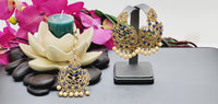 Dazzling High Quality Latest collection In Indian fashion Kundan Polki Tikka Earrings Set