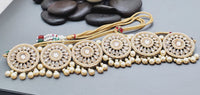 Extremely Incredible Latest Designer Collection In Indian Bollywood Reverse Kundan Choker Necklace Set