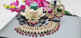 Astonishing Latest High Quality Designer Indian Reverse Kundan Choker Necklace Set