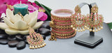 Breathtaking Latest Collection In Indian Bollywood Reverse Kundan Tikka Earrings Set