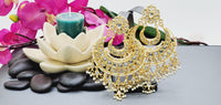 A Very Classy Breathtaking Latest Indian Kundan Pearl Big Earrings Set