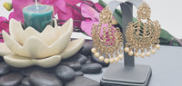 Exquisite Designer Latest Collection In Indian Kundan Polki Tikka Earrings Set