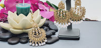Totally Unique & Gorgeous Latest Designer Collection In Indian Kundan Polki Tikka Earrings Set