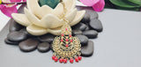 Elegant Latest Indian Fashion Ethnic Designer Wear Kundan Tikka Earrings Set