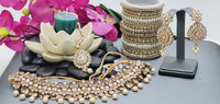 A Truly Stunning Latest High Quality Designer Indian Reverse Kundan Choker Necklace Set