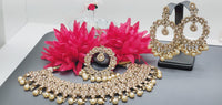 Magnificent Design Indian High Quality Latest Reverse Kundan Choker Necklace Set