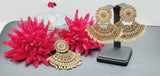 Astonishing Latest Designer Collection In  Kundan Indian Bollywood Tikka Earrings Set