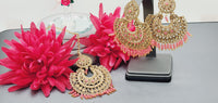 Superior Quality Latest Designer Collection In Indian Kundan Drop Tikka Earrings Set