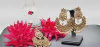 A Very Graceful High Quality Latest Stylish Indian Reverse Kundan Tikka Earrings Set