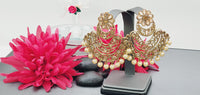 Extremely Elegant High Quality Latest Designer Reverse Kundan Tikka Earrings Set