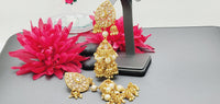 Totally Unique & Elegant High Quality Designer Collection In Indian Reverse Kundan Earrings Set