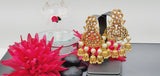 Boutique Style New High Quality Designer Collection In Indian Reverse Kundan Drop Big Earrings Set