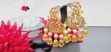 Boutique Style New High Quality Designer Collection In Indian Reverse Kundan Drop Big Earrings Set