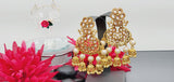 Boutique Style New High Quality Designer Collection In Indian Reverse Kundan Drop Big Earrings Set