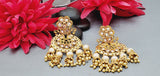 Boutique Style New High Quality Designer Collection In Indian Reverse Kundan Drop Big Earrings Set