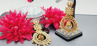 Astonishing Latest High Quality Designer Collection In Indian Kundan Polki Big Earrings Set