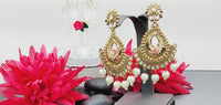 Latest Stylish Collection In Indian Reverse Kundan Earrings Set