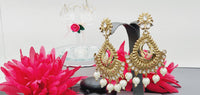 Latest Stylish Collection In Indian Reverse Kundan Earrings Set